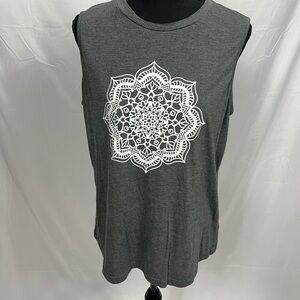 Emery Rose | Floral Print Tank Tee - XL